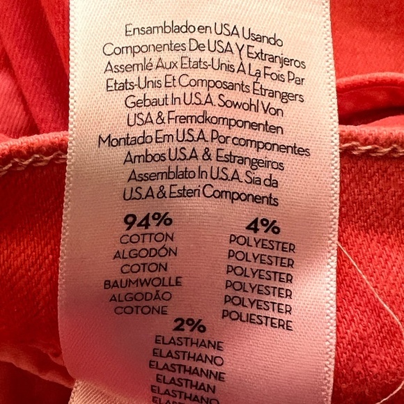 Mother The Swooner Rascal Ankle Fray Flame Scarlet Size 28 - Picture 8 of 10